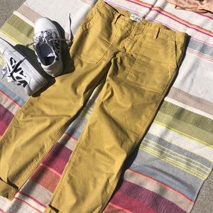 Yellow cargo pants